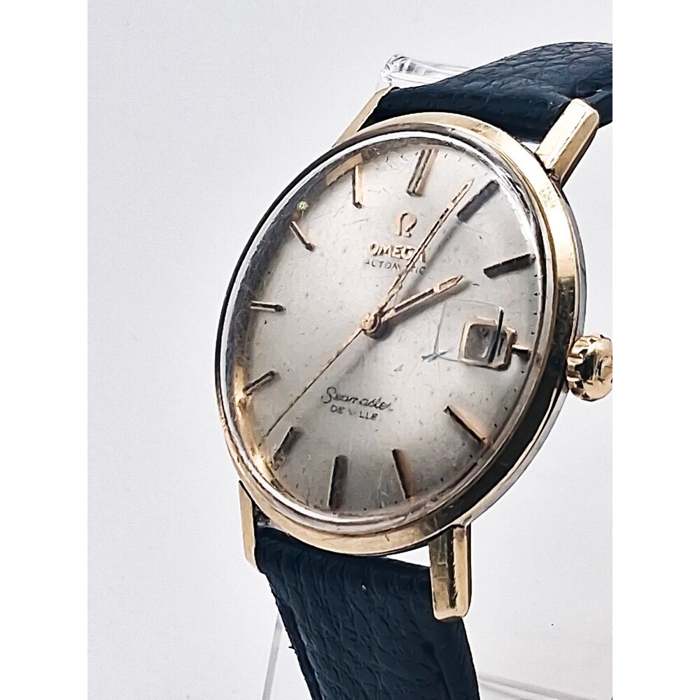 Vintage 1960s OMEGA Seamaster De Ville Automatic Date Watch - Gold Capped